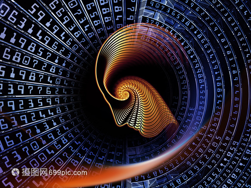 人數(shù)字系列適合科學(xué)信息技術(shù)教育項(xiàng)目背景的象征人類(lèi)概況數(shù)字的成